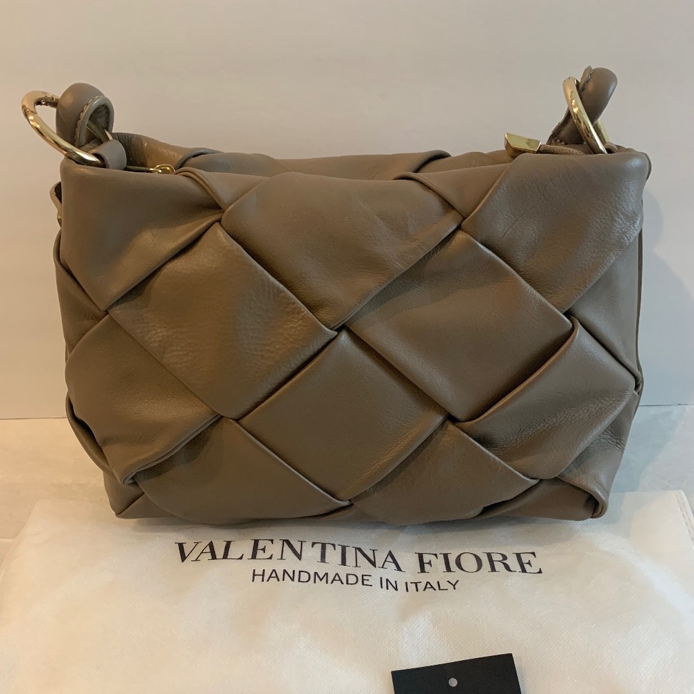 Valentina Fiore leather shoulder bag